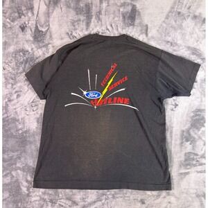 Vintage 80s Ford Technical Service Hotline T-Shirt XL Black Best Tag Made in USA
